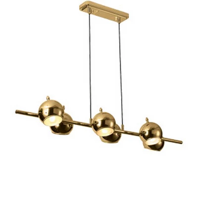 چراغ آویز خطی 6شعله مشکی سرپیچ E14